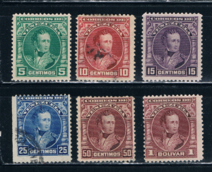 Venezuela 231-36 MU Set Gen. Jose de Sucre (V0500))