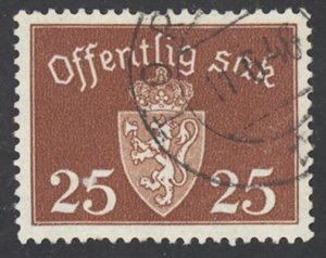 Norway Sc# O38 Used 1939-1947 25o official Coat of Arms