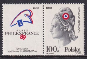 Poland 1989 Sc 2908 Bicentennial French Revolution Stamp MNH