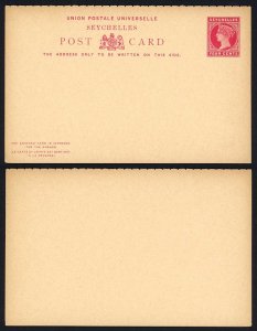 Seychelles HG4 4c Reply Card Mint