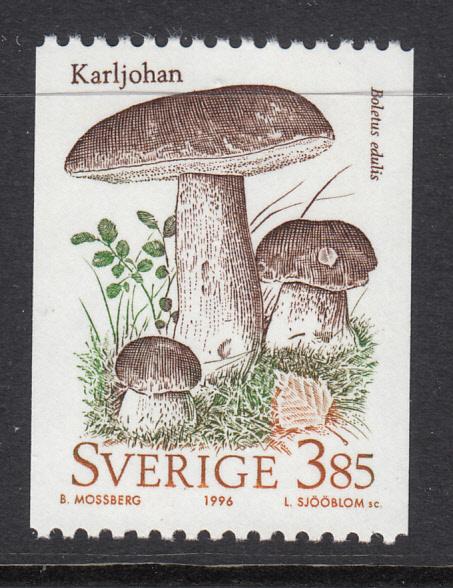 Sweden 1996 MNH Scott #2186 3.85k Boletus edulis Mushrooms