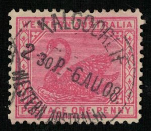 1908, Western Australia, Black Swan, one penny (T-9197)