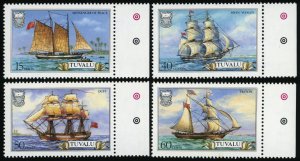 TUVALU Sc 353-56 MNH - 1986 - Ships Issue - COMPLETE SET