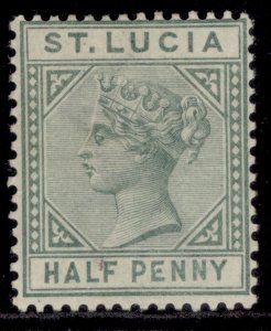 ST. LUCIA QV SG43, ½d dull green, M MINT.