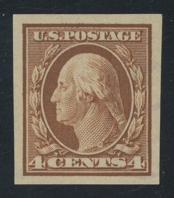 USA 346 - 4 cent Imperf Double Line Wmk - VF/XF Mint never hinged