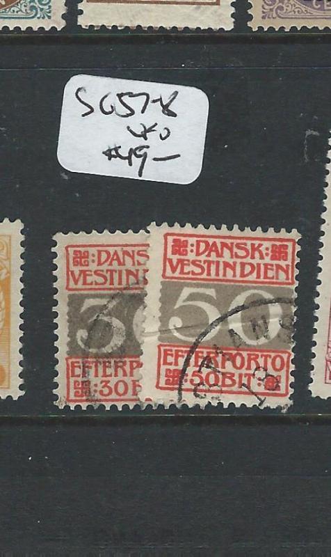 DANISH WEST INDIES  (P0806B) POSTAGE DUE SCJ7-8   VFU