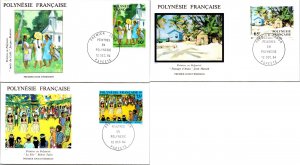 French Polynesia, Worldwide First Day Cover, Art