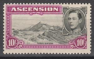 ASCENSION 1938 KGVI THREE SISTERS 10/- PERF 13.5