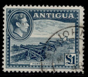 ANTIGUA GVI SG109, £1 slate-green, VFU. Cat £70.