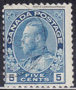 Canada 111 King George V Admiral 5¢ 1912