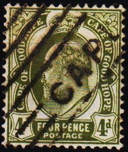 Cape of Good Hope. 1902 4d S.G.75. Fine Used