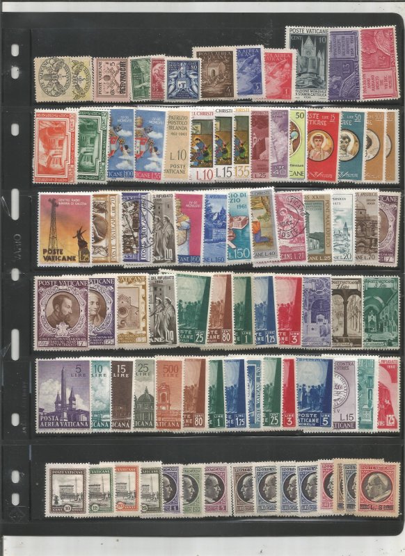 VATICAN COLLECTION ON STOCK SHEET, MINT/USED