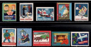 10 Years of Red Cross Christmas Seals , 1940 - 1949 , I Combine S/H