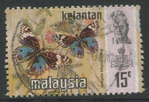 STAMP STATION PERTH Kelantan #103 Sultan Yahya Petra Butterflies Used 1971