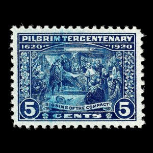 WCstamps: U.S. Scott #550 / 5c Pilgrim, XF/SUP, Mint OGnh 2011 PSE Cert SMQ $375