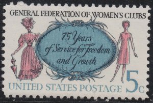 US 1316 General Federation of Women's Clubs 5c single MNH 1966