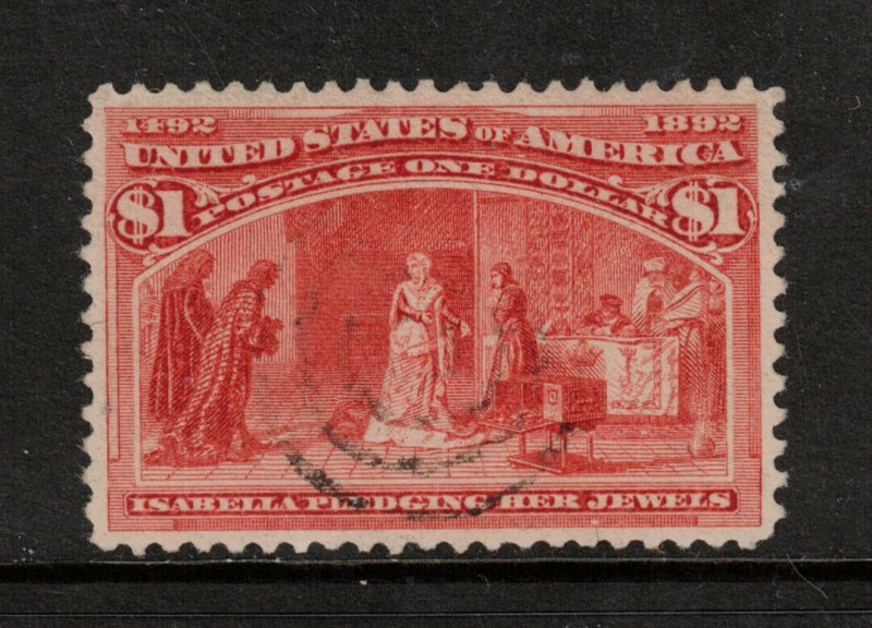 USA #241 Extra Fine Used Gem With Ideal Light Cancel **With Certificate**