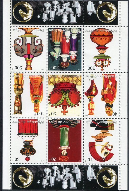 Niger 1999 CHESS ON STAMP sheet Perforated Mint (NH)