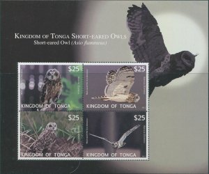 Tonga express 2012 SGE6 Barn Owl MS MNH