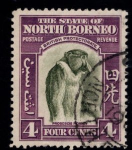 North Borneo Scott 197 Used Monkey stamp from the 1939 set.