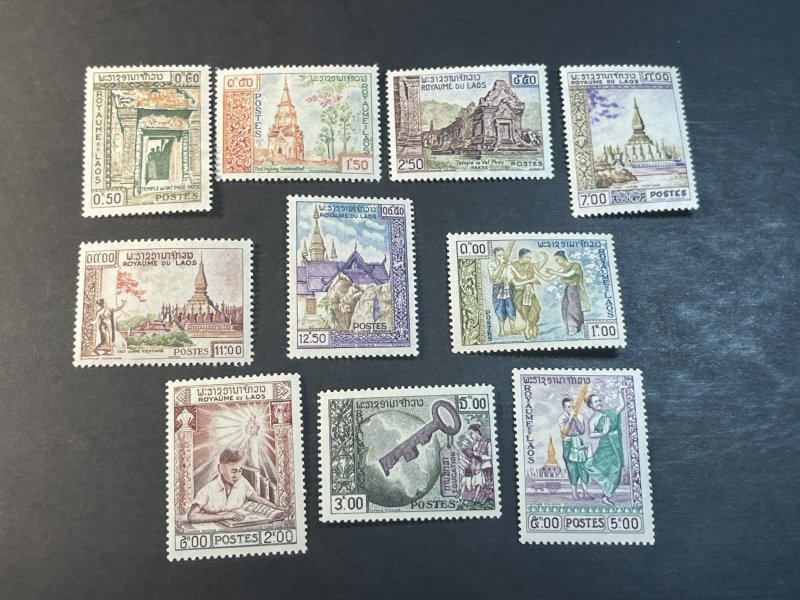 LAOS # 56-65--MINT/NEVER HINGED---2 COMPLETE SETS---1959