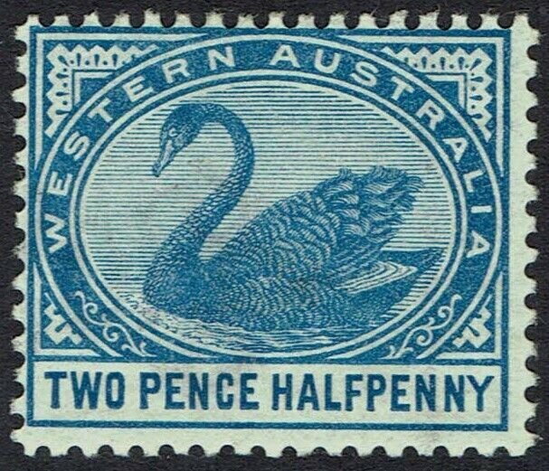 WESTERN AUSTRALIA 1885 SWAN 21/2D WMK CROWN CA  