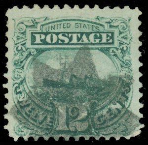US SCOTT #117 Used-VF, Pretty 19th Century 8 POINT STAR FANCY CANCEL! SCV $130