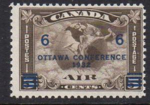 Canada Sc C4 1932 6c Ottawa Conference ovpt on 5 cent  airmail stamp mint