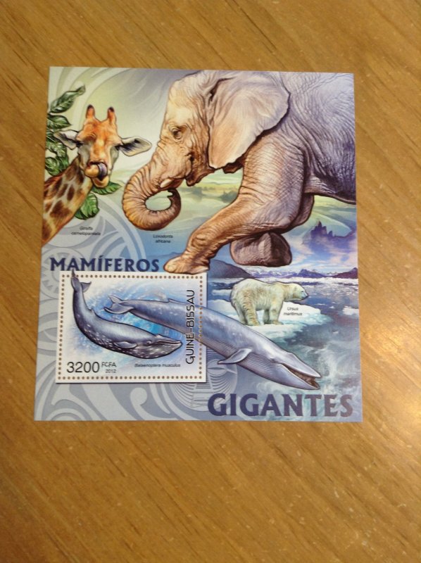 Guinea-Bissau  MNH Sheet 1  Whale & Elephant