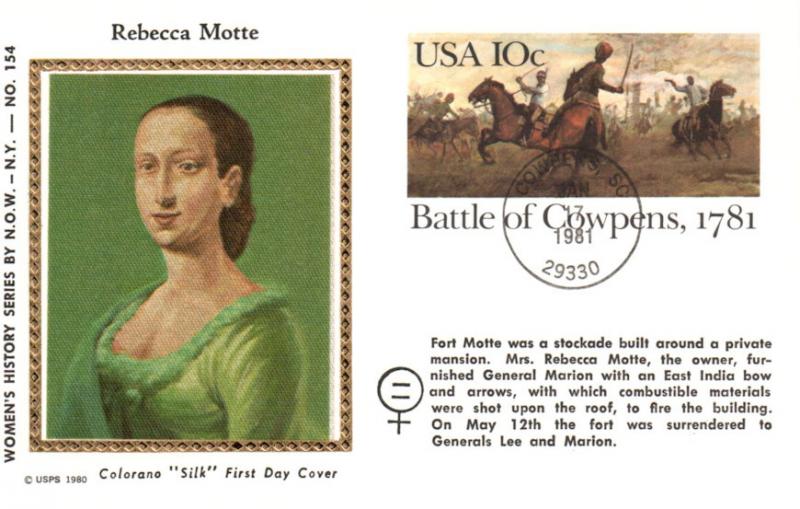 #UX87 Battle of Cowpens NOW Colorano FDC