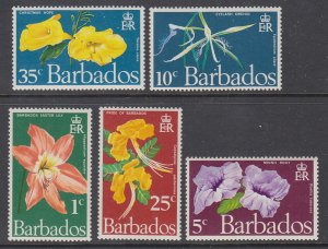 Barbados 348-352 Flowers MNH VF