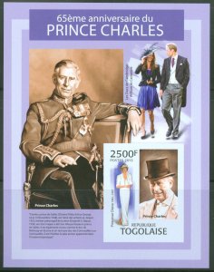 TOGO 2013 65th BIRTH ANNIVERSARY PRINCE CHARLES  DIANA WILLIAM &  KATE S/S IMP