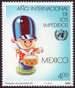 Mexico 1239 - Mint-NH - 4p Int.l Year of the Disabled (1981) (cv $0.60)