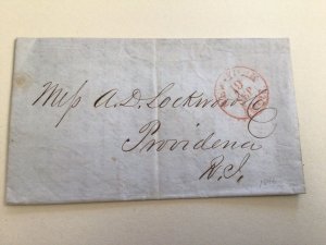 United States New York 1846 to Providence  letter cover 63043 