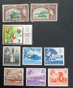 TRINIDAD & TOBAGO  Small lot of 9 old stamps Used & MH
