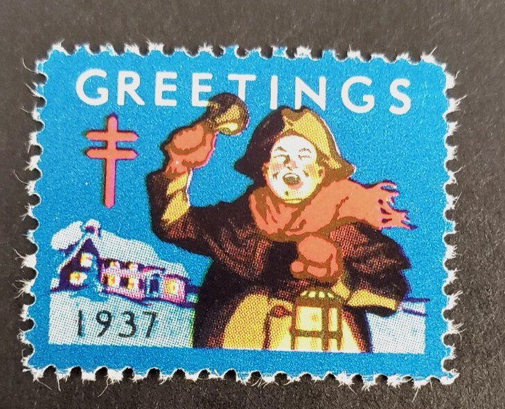 US WX88 or 89, 1937 Christmas Sealsl- Bell  Ringer-Single.   MNH, O.G