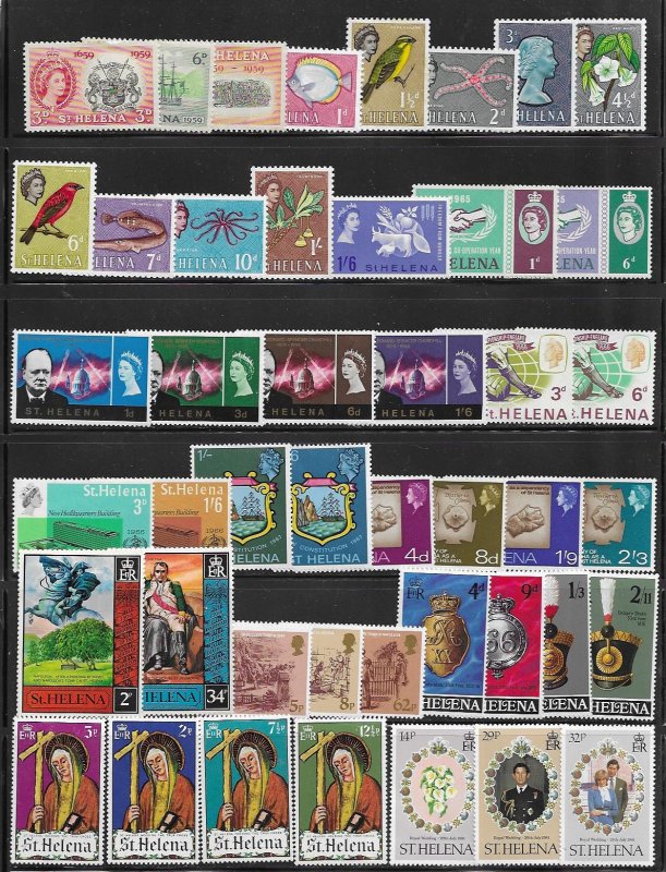 12703 St. Helena 48 diff. mint collection 2019 SCV $32.75 w/catalog list,