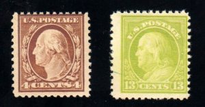 #503, #513   4c Wash, 13c Franklin  BOTH NINT OGNH⭐⭐⭐⭐⭐