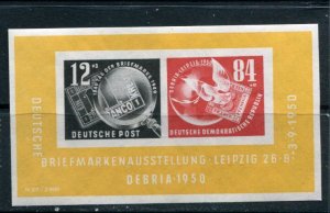 Germany/DDR 1950 Mi  Block 7 MH Cv 70 euro  Exhibition Debria Leipzig   g2335hs