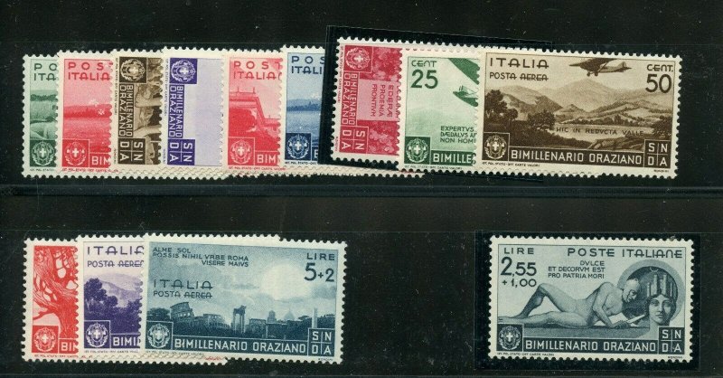 ITALY PLACCUS  SCOTT #359/66 C84/88 MINT ORIGINAL GUM NEVER HINGED 