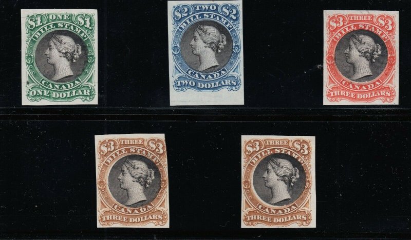 CANADA Bill Stamp India Trial Color PROOFS (20522) 