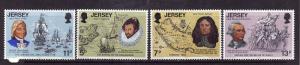 Jersey-Sc#160-3-unused NH set-US Bicentennial-Maps-Ships-1976-