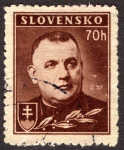 1945, Slovakia 70h, Used, Sc 43Ab