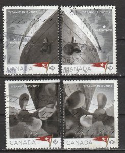 Canada   2531-34     (O)   2012    Le Titanic / Complet