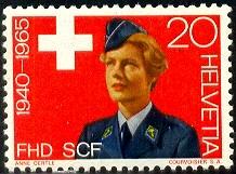 Women's Army Auxiliary, Switzerland stamp SC#464 MNH