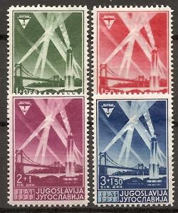 Yugoslavia B 62-65 Mint OG 1938 Aeronautical Exhibition