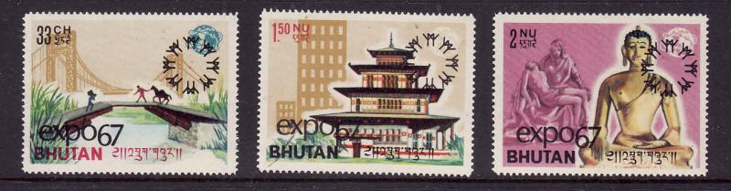 Bhutan Sc#87-87B-unused NH set-ovpt EXPO 67-1967-