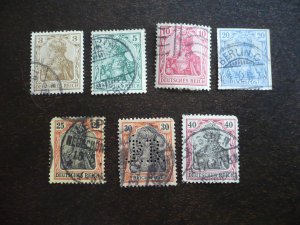 Stamps - Germany - Scott# 81-87 - Used Partial Set of 7 Germania Stamps