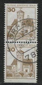 Germany Berlin Scott # 9N394, used, pair, from booklet pane