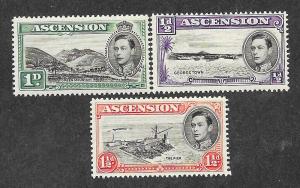 Ascension 40a, 41, 42b Mint NH!